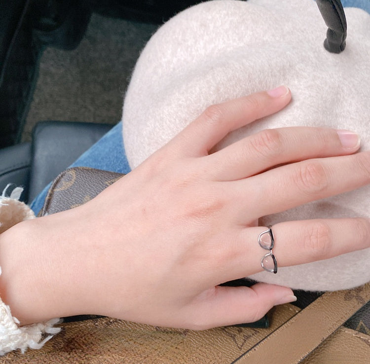 Anillo Ajustable con Lentes estilo Minimalista