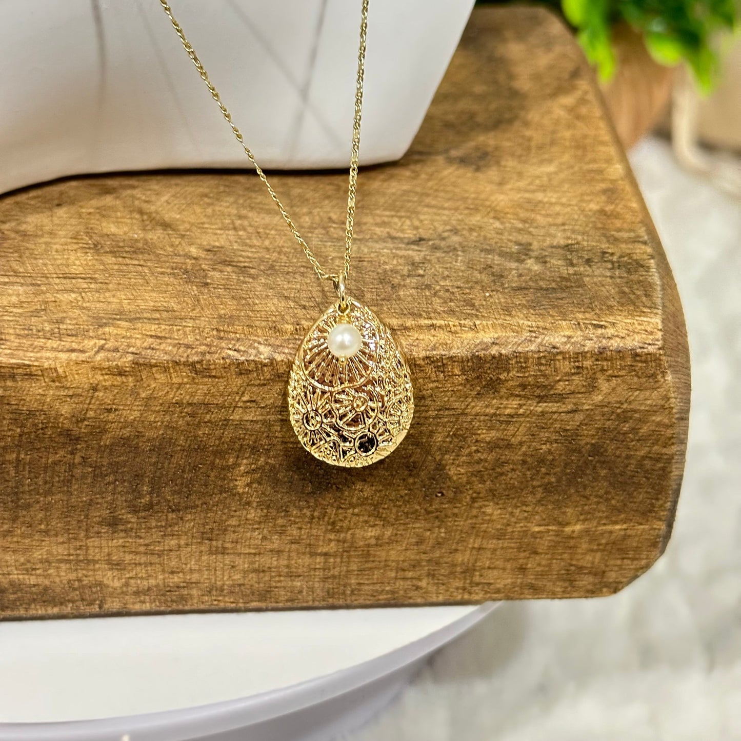 Collar de perlas Marina Teardrop