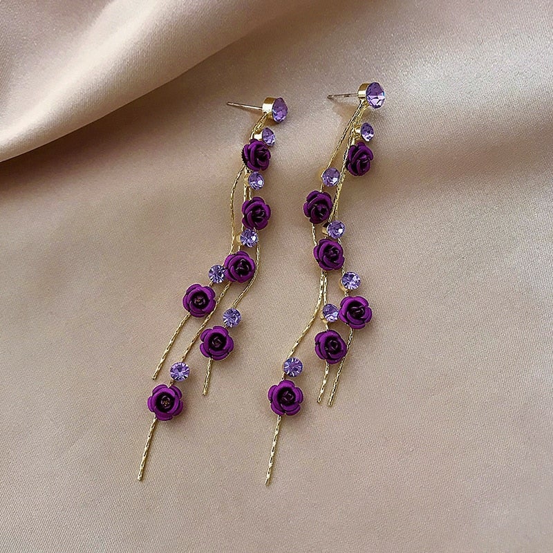 Aretes Cascada de Rosas
