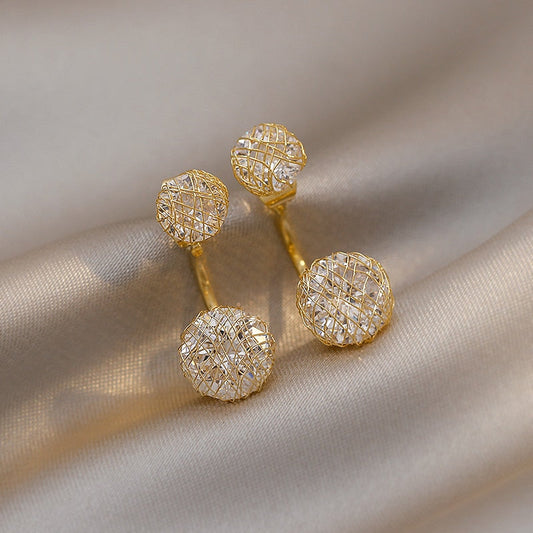 Pendientes Colgante con Circonitas en Oro