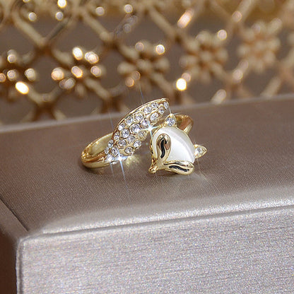 Anillo Zorro de Perlas y Circonitas