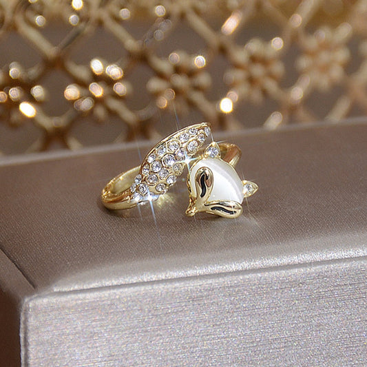 Anillo Zorro de Perlas y Circonitas