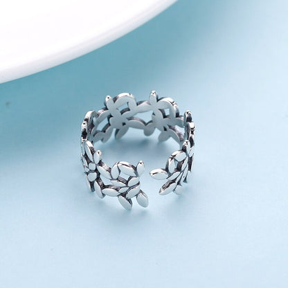 Anillo de Hojas en Plata