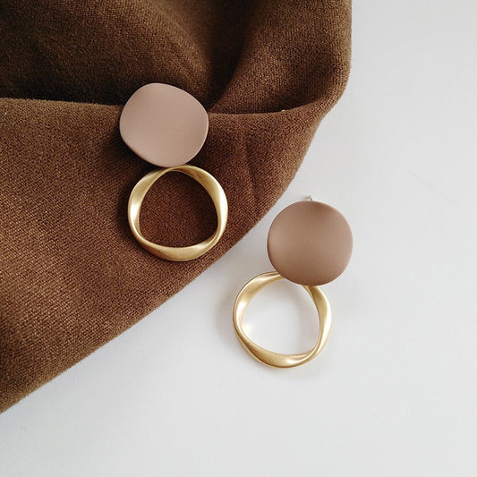 Pendientes Vintage Mate en Oro