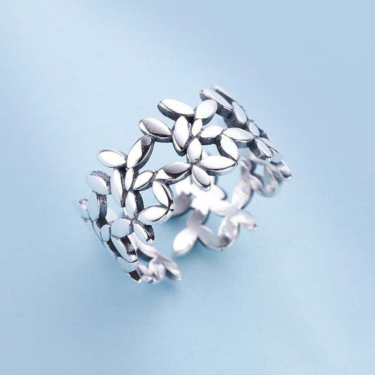 Anillo de Hojas en Plata