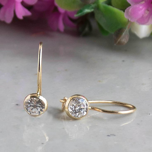 Aretes Cristal Incrustado Vintage