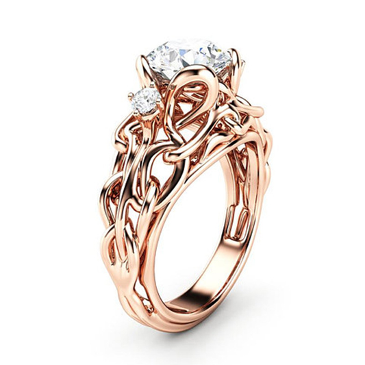 Anillo Vintage con Cristal Incrustado