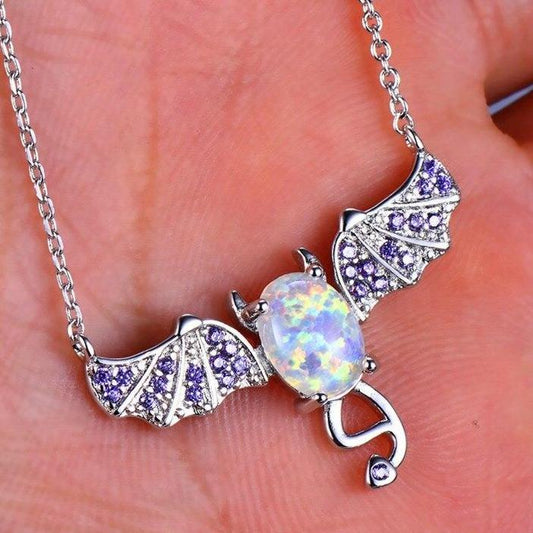 Colgante Murcielago en Ópalo y Plata